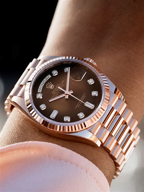 rolex brown and gold|Rolex day date 36.